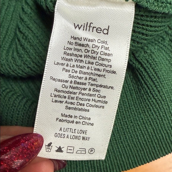 Aritzia Wilfred Dark Green Knit Halter Top - Cropped length - Small - Picture 6 of 7